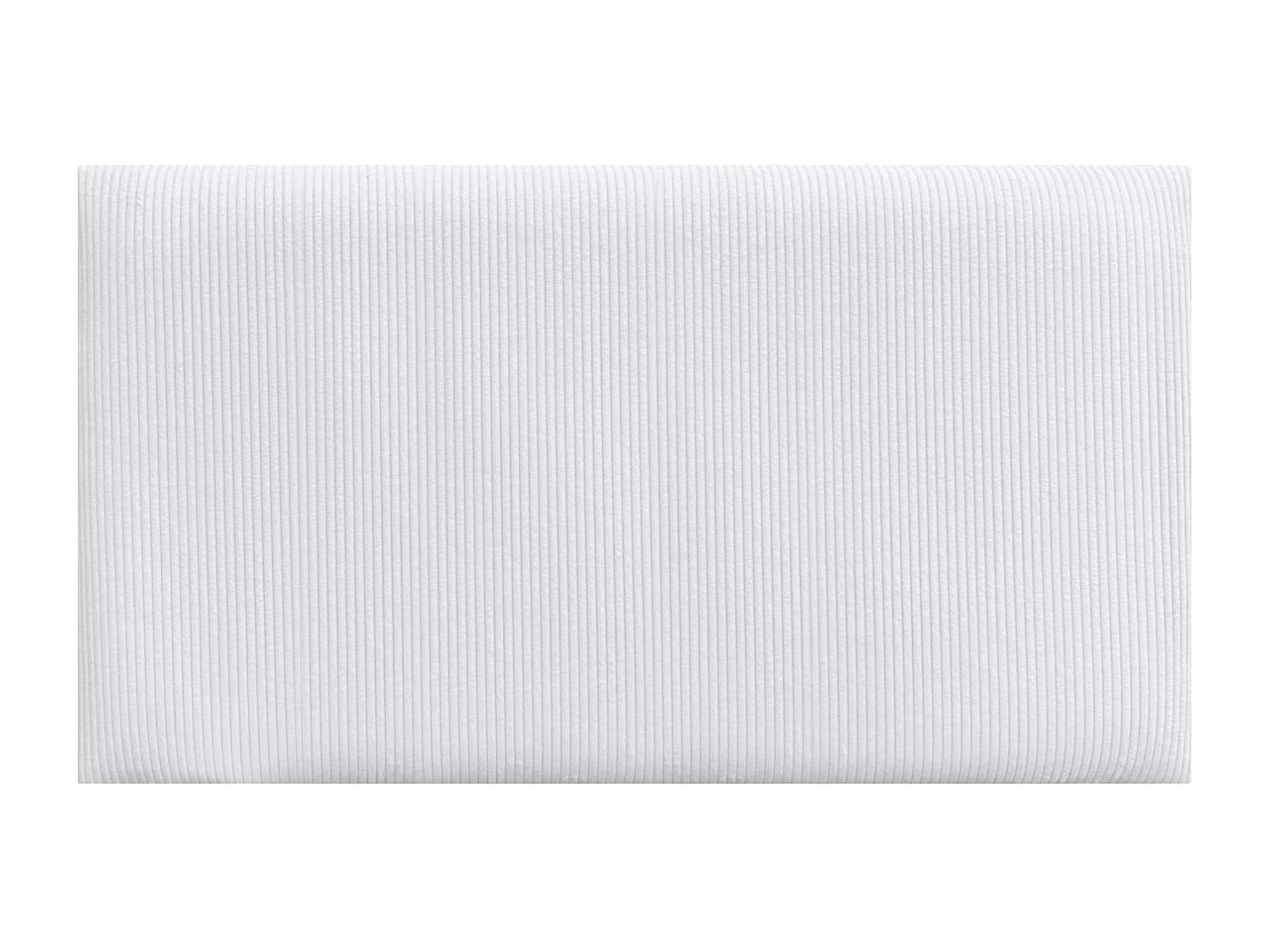 DHOME Lot de 6 Panneaux Rembourrés en Velours Côtelé Premium Autocollants pour Mur Acoustiques Absorbants (Blanc, 60x40cm, x6)