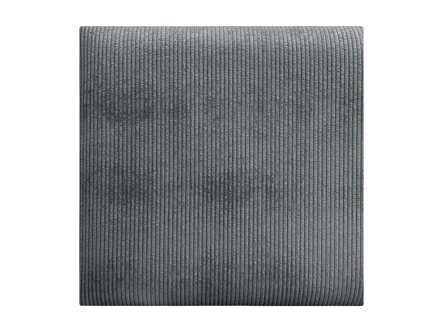 DHOME Lot de 6 Panneaux Rembourrés en Velours Côtelé Premium Autocollants pour Mur Acoustiques Absorbants (Gris Foncé, 60x60cm, x6)