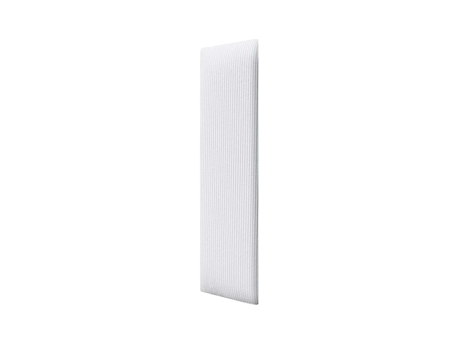DHOME Lot de 8 Panneaux Rembourrés en Velours Côtelé Premium Autocollants pour Mur Acoustiques Absorbants (Blanc, 60x20cm, x8)