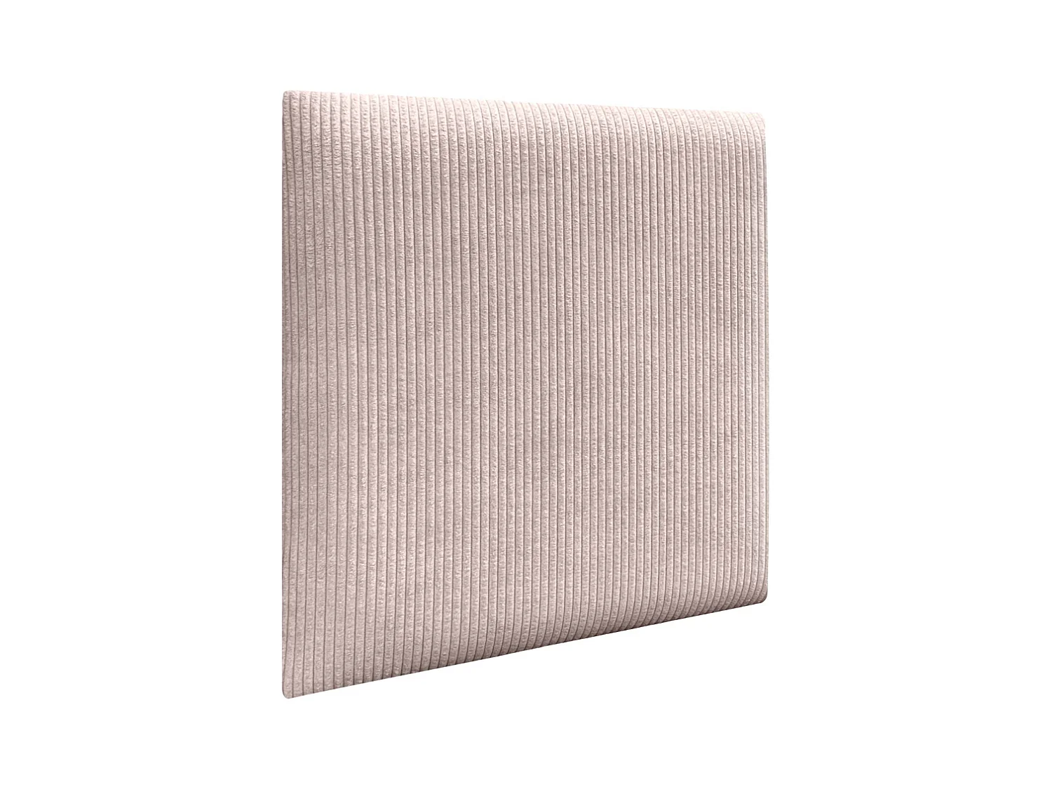 DHOME Lot de 1 Panneau Rembourré en Velours Côtelé Premium Autocollant pour Mur Acoustique Absorbant (Rouse Poudré, 50x50cm, x1)