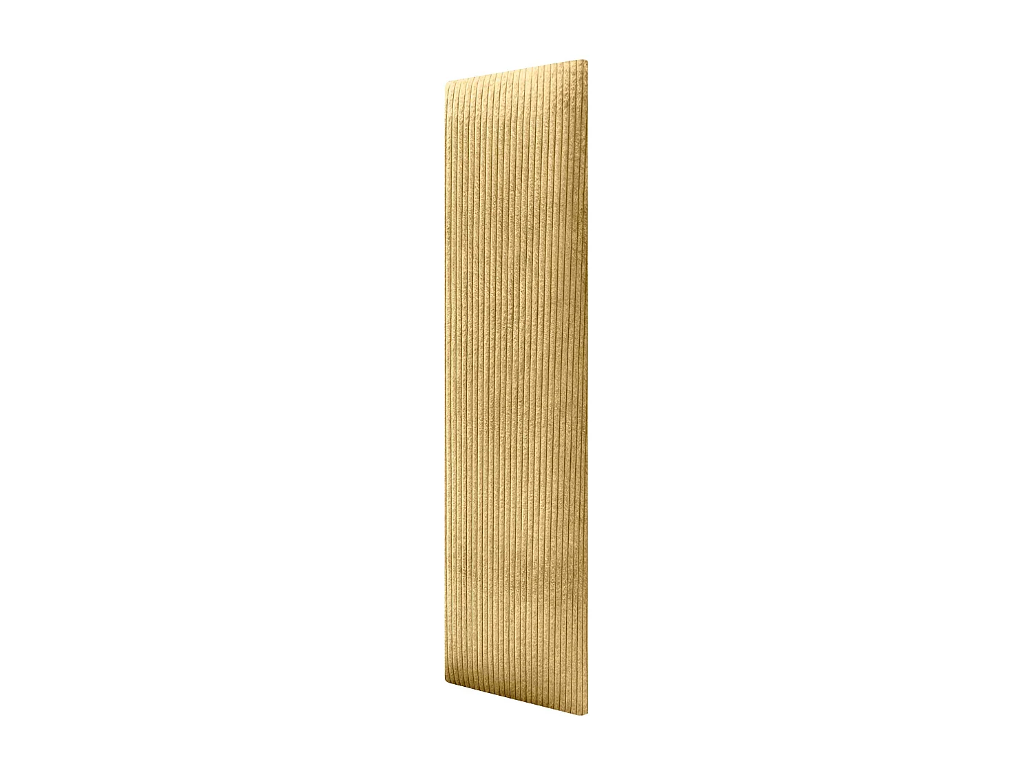DHOME Lot de 6 Panneaux Rembourrés en Velours Côtelé Premium Autocollants pour Mur Acoustiques Absorbants (Moutarde, 60x20cm, x6)