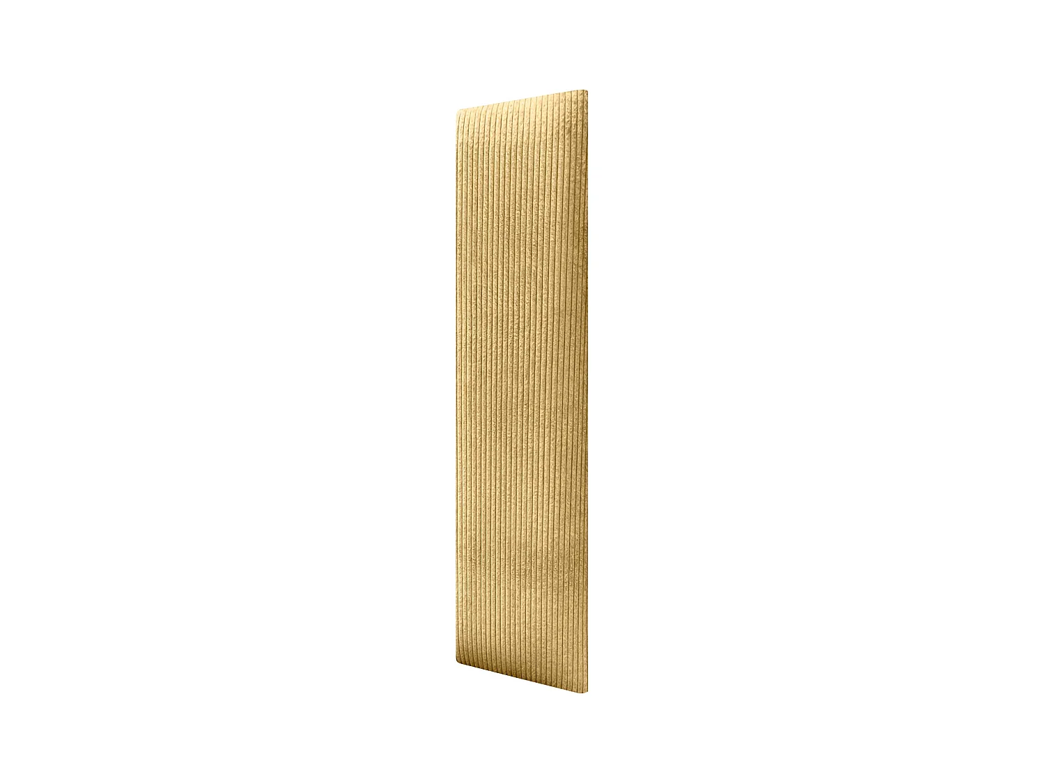 DHOME Lot de 8 Panneaux Rembourrés en Velours Côtelé Premium Autocollants pour Mur Acoustiques Absorbants (Moutarde, 60x20cm, x8)