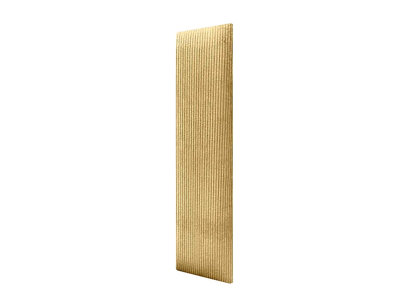 DHOME Lot de 8 Panneaux Rembourrés en Velours Côtelé Premium Autocollants pour Mur Acoustiques Absorbants (Moutarde, 60x20cm, x8)