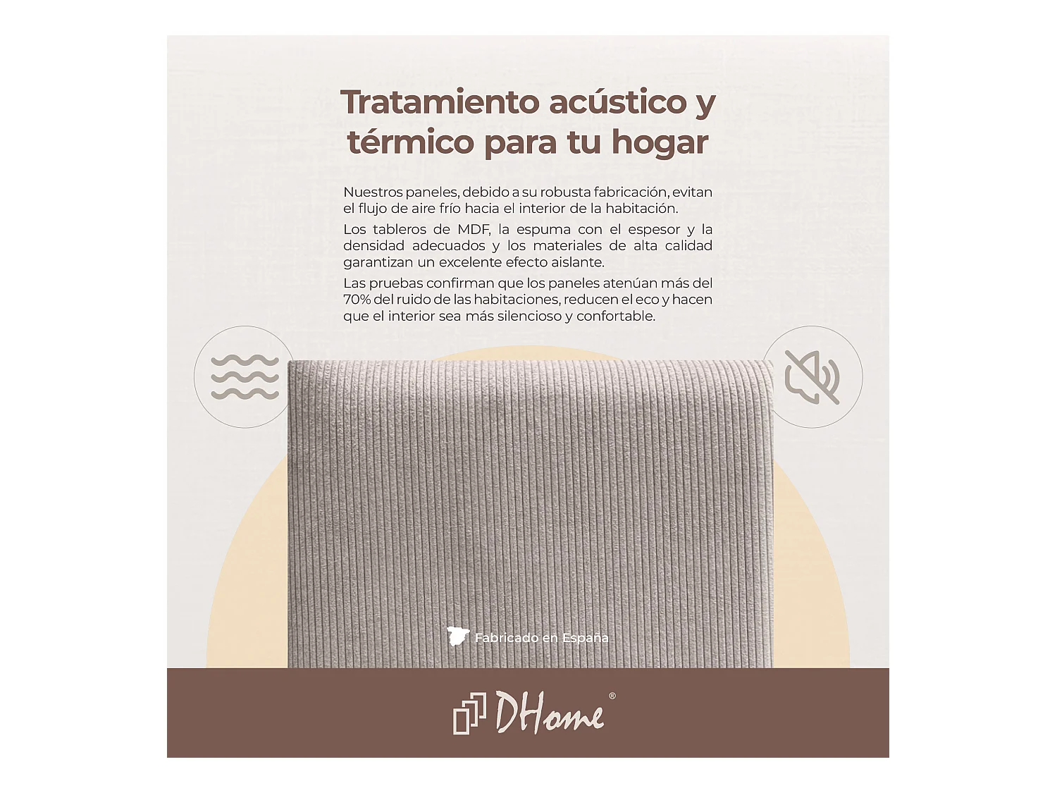 DHOME Lot de 6 Panneaux Rembourrés en Velours Côtelé Premium Autocollants pour Mur Acoustiques Absorbants (Vert Eau, 50x50cm, x6)