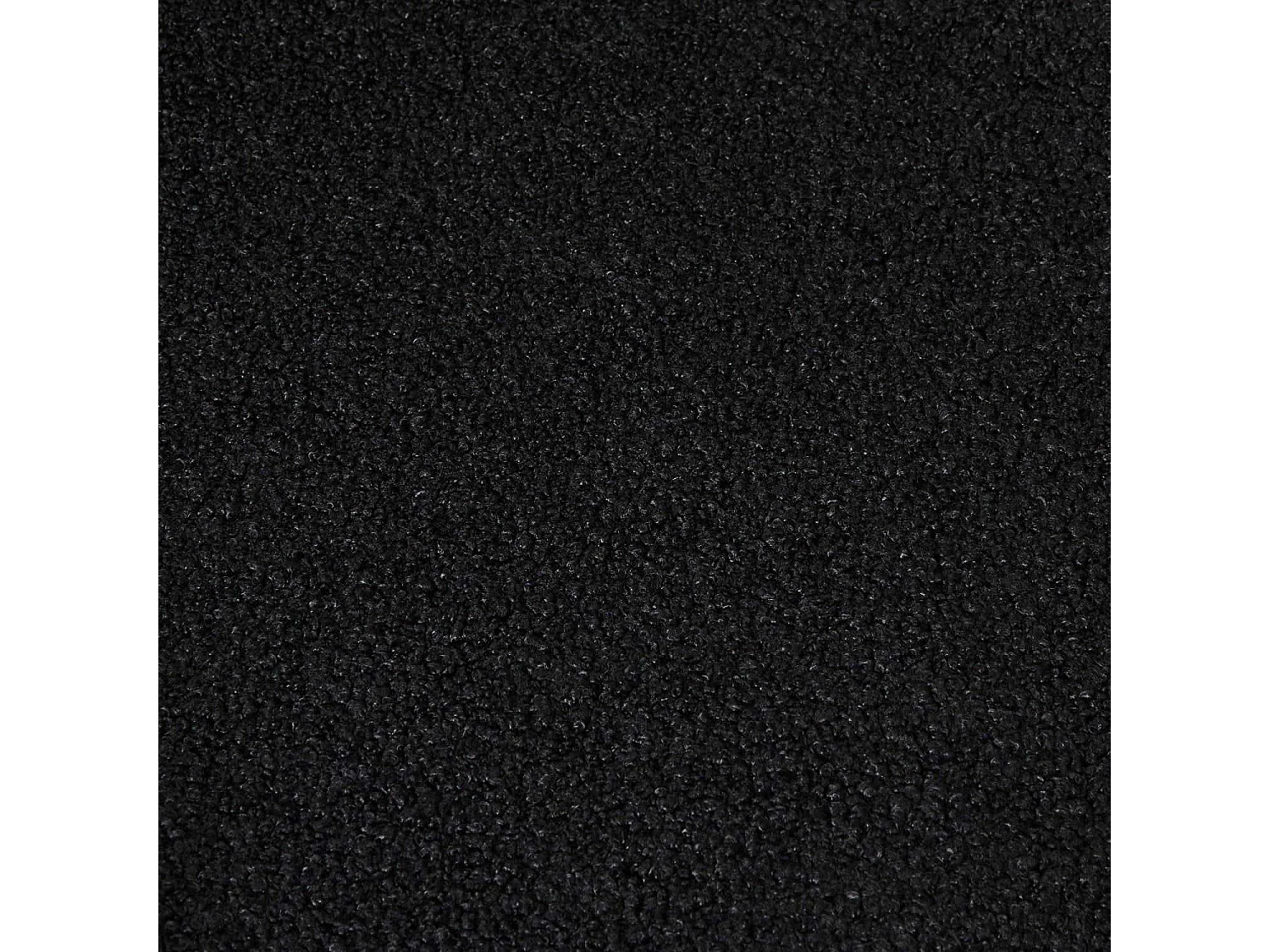 Lot de 2 chaises avec dossier Teddy - Tissu bouclé et métal - Noir