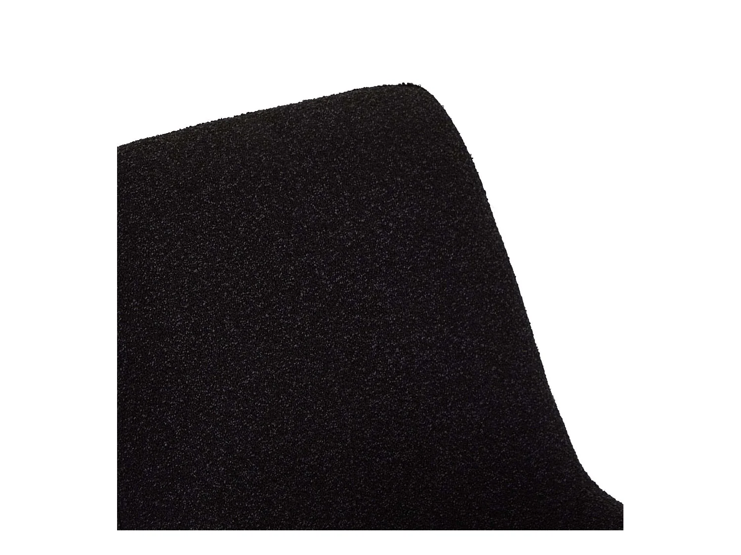 Esszimmerstuhl 2er Set Helena - Bouclé-Stoff & Metall - Schwarz