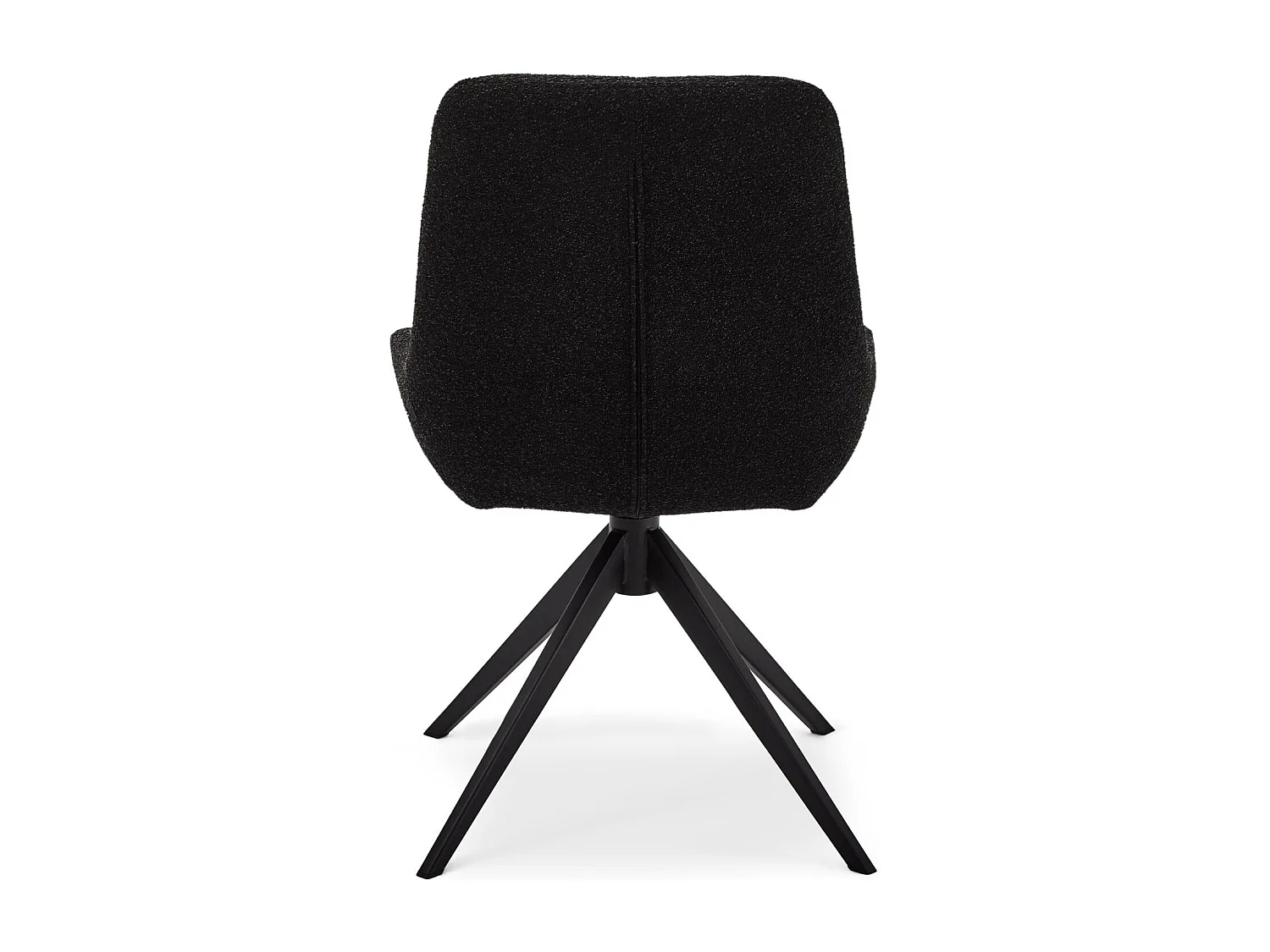 Set van 2 stoelen Helena - Met armleuning - Boucléstof & metaal - Zwart