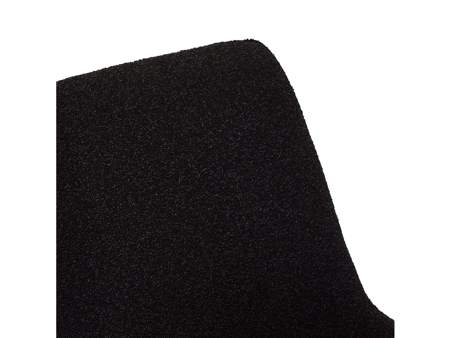 Set van 2 stoelen Helena - Met armleuning - Boucléstof & metaal - Zwart