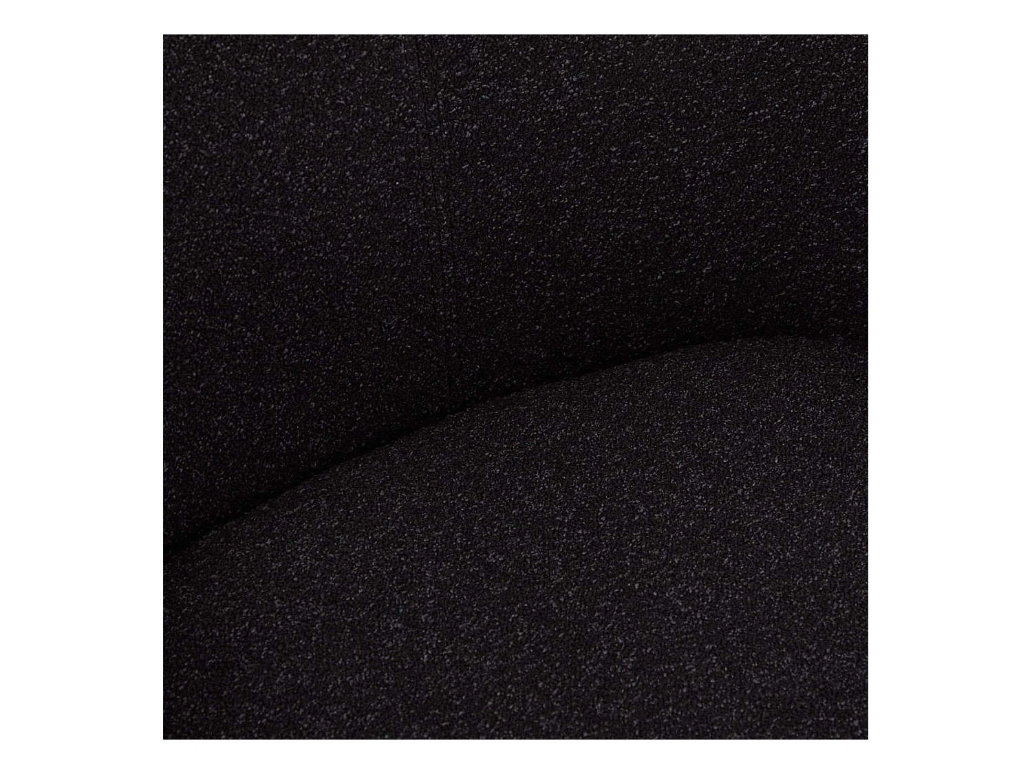 Esszimmerstuhl mit Armlehnen 2er Set Helena - Bouclé-Stoff & Metall - Schwarz