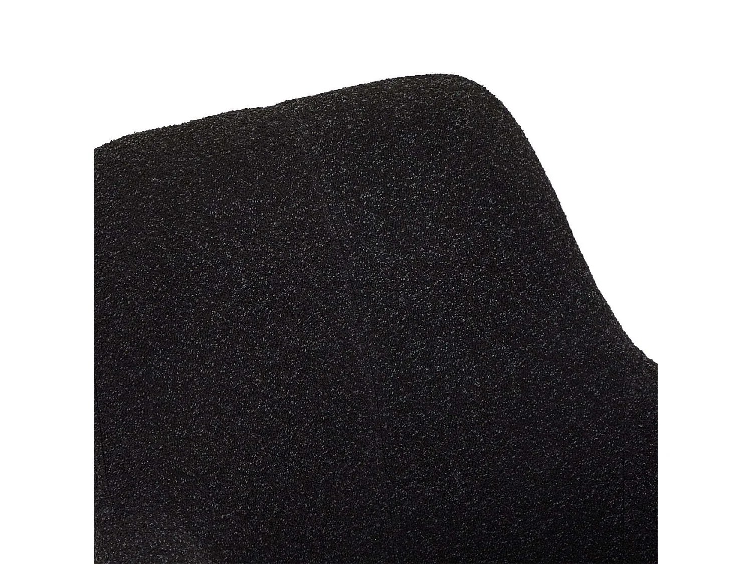 Lot de 2 chaises avec accoudoirs Helena - Tissu bouclé et métal - Noir