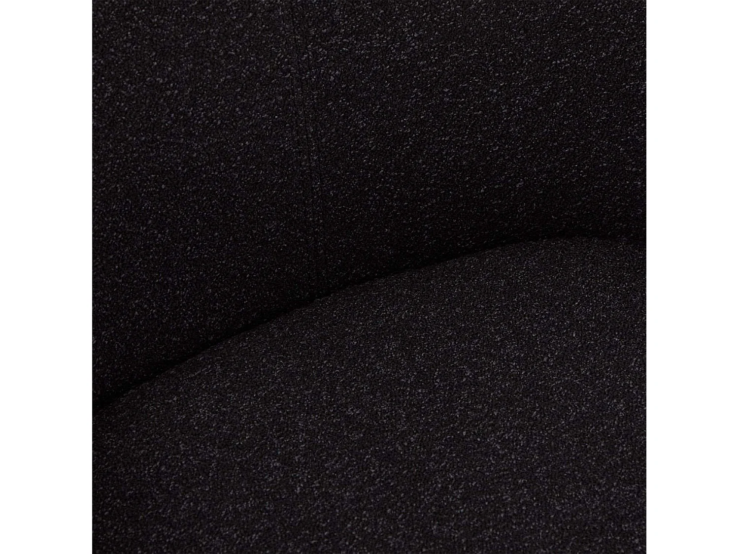 Lot de 2 chaises avec accoudoirs Helena - Tissu bouclé et métal - Noir