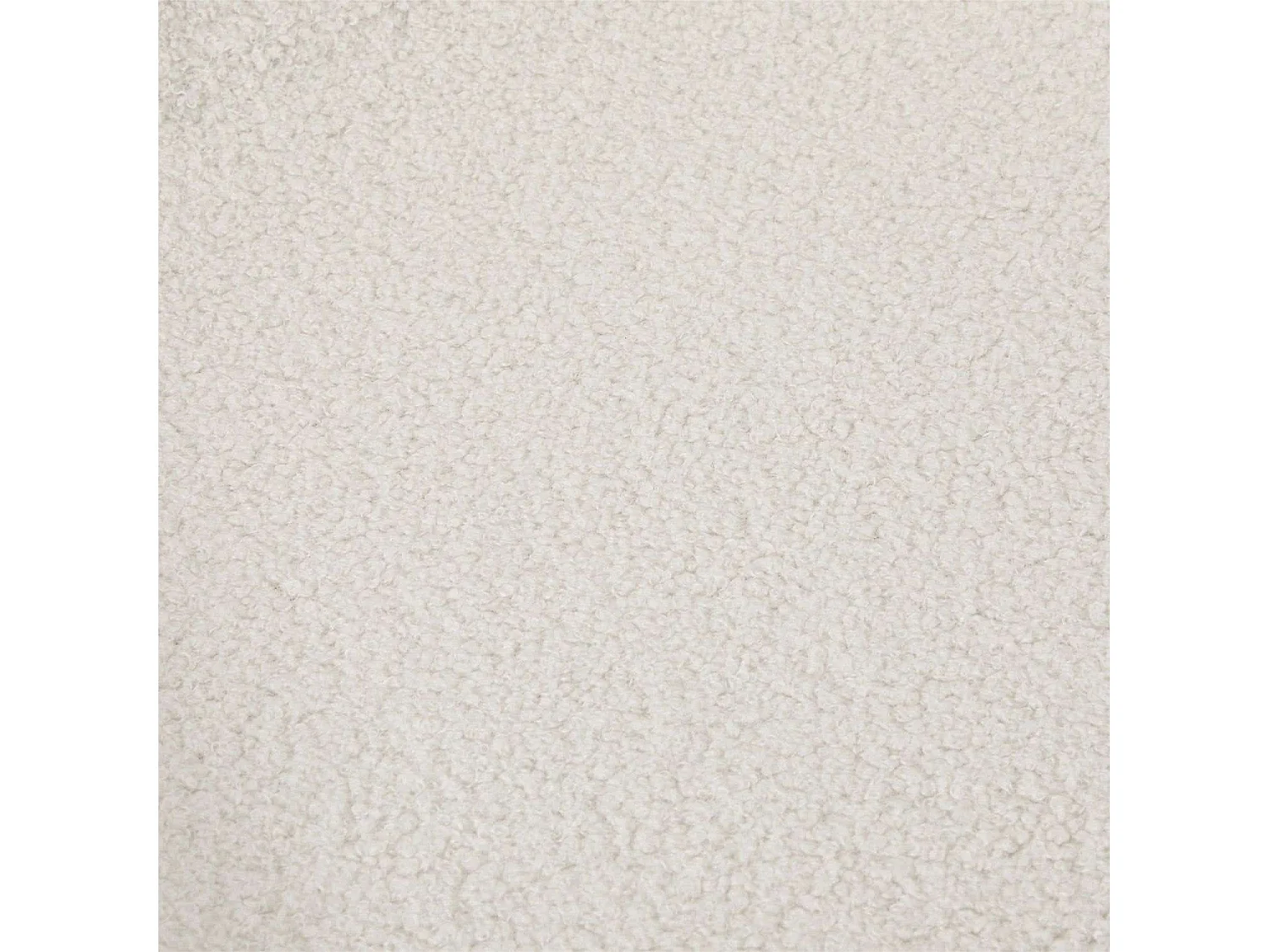 Lot de 2 chaises avec dossier Teddy - Tissu bouclé et métal - Blanc