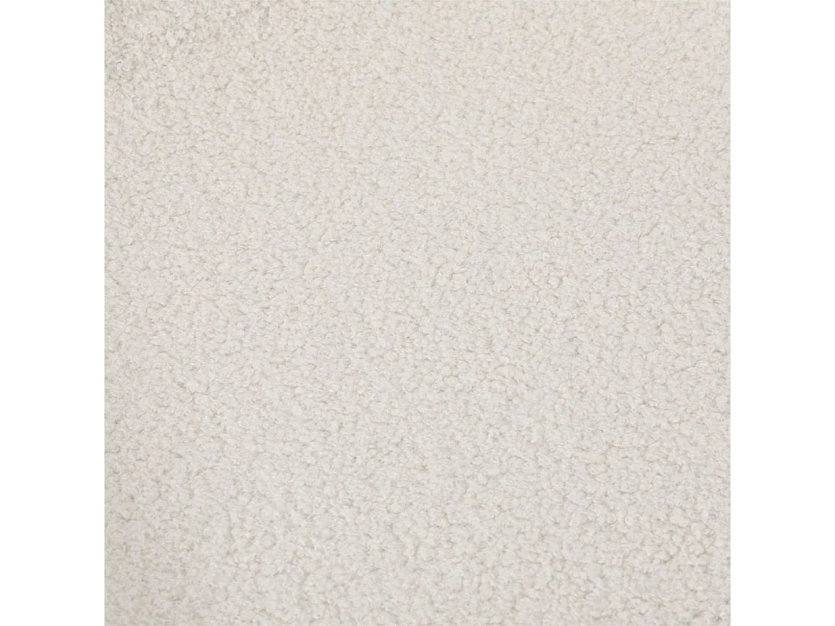 Set van 2 stoelen Teddy - Met rugleuning - Boucléstof & metaal - Wit