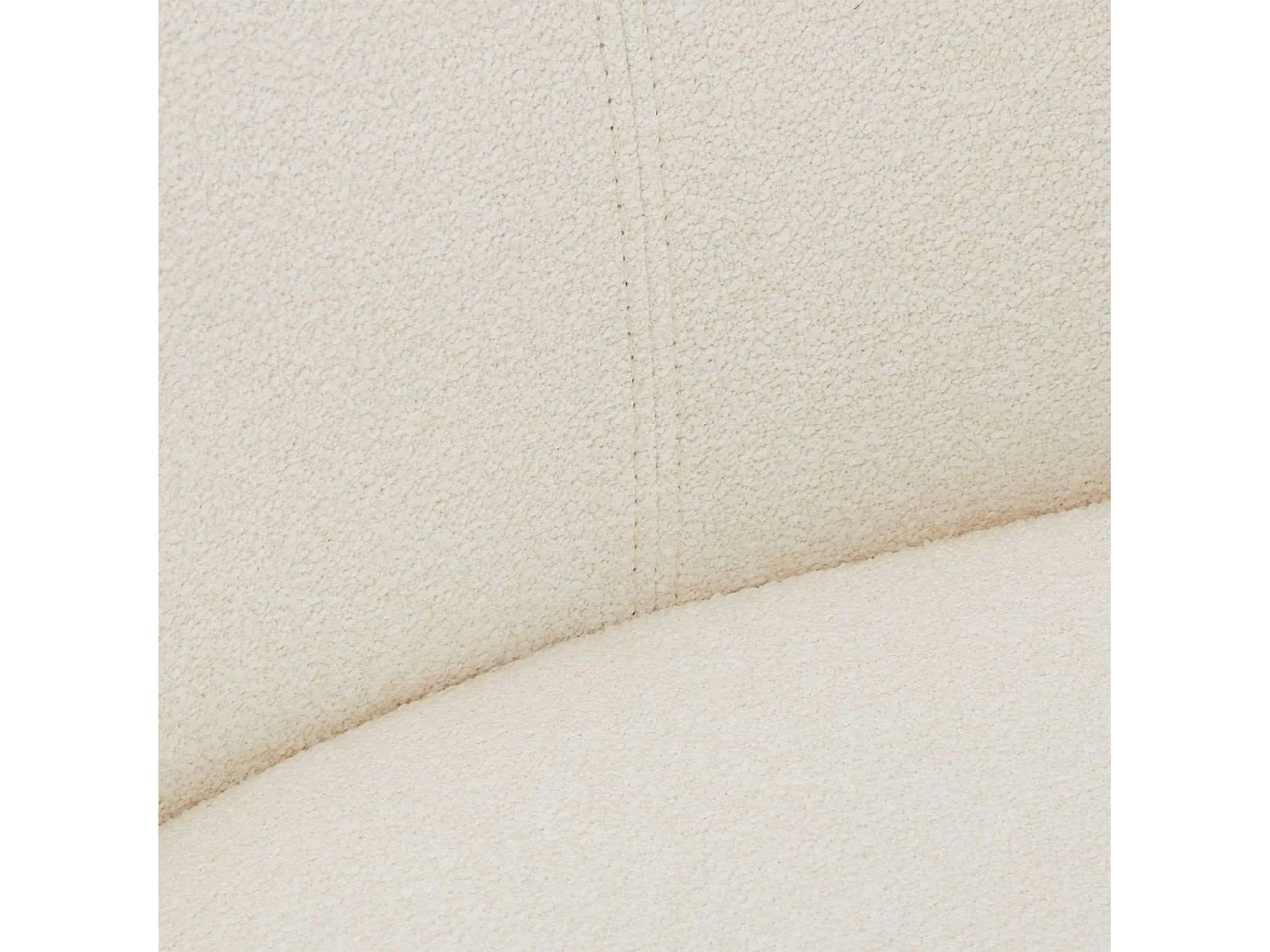 Lot de 2 chaises avec accoudoirs Helena - Tissu bouclé et métal - Blanc