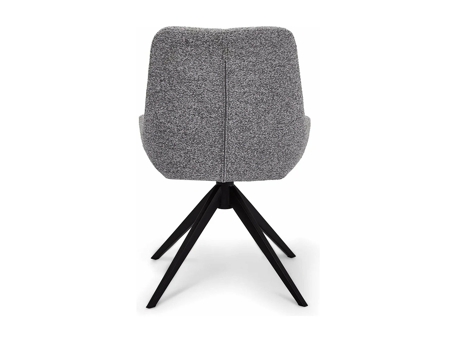 Set van 2 stoelen Helena - Met armleuning - Boucléstof & metaal - Grijs