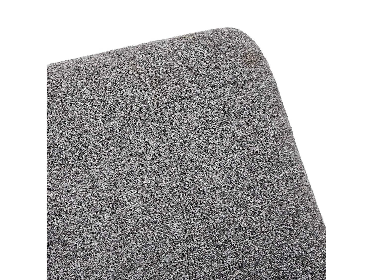 Lot de 2 chaises avec dossier Helena - Tissu bouclé et métal - Gris