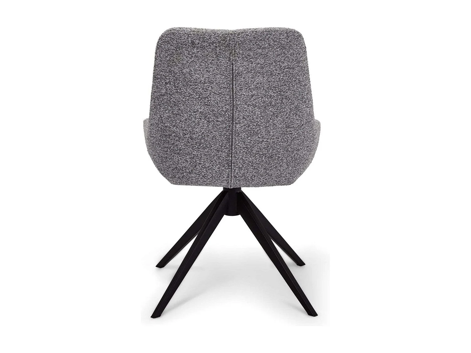 Set van 2 stoelen Helena - Met armleuning - Boucléstof & metaal - Grijs