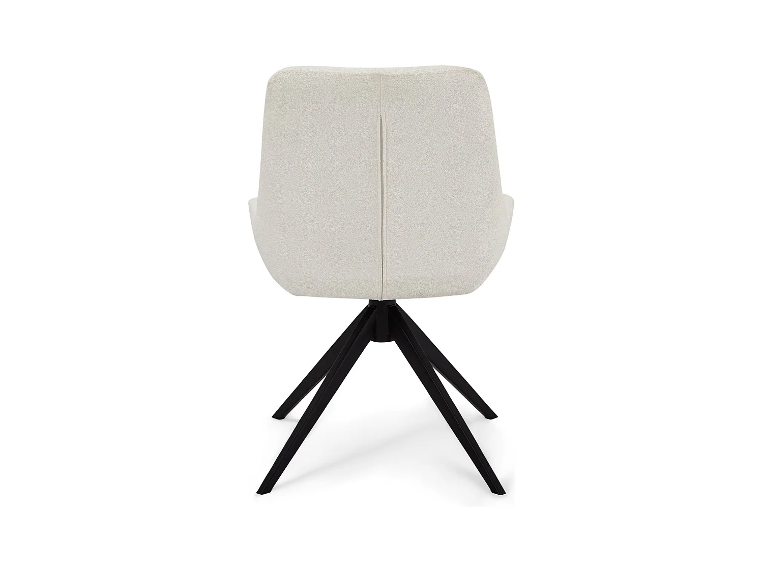 Esszimmerstuhl 2er Set Helena - Bouclé-Stoff & Metall - Weiß