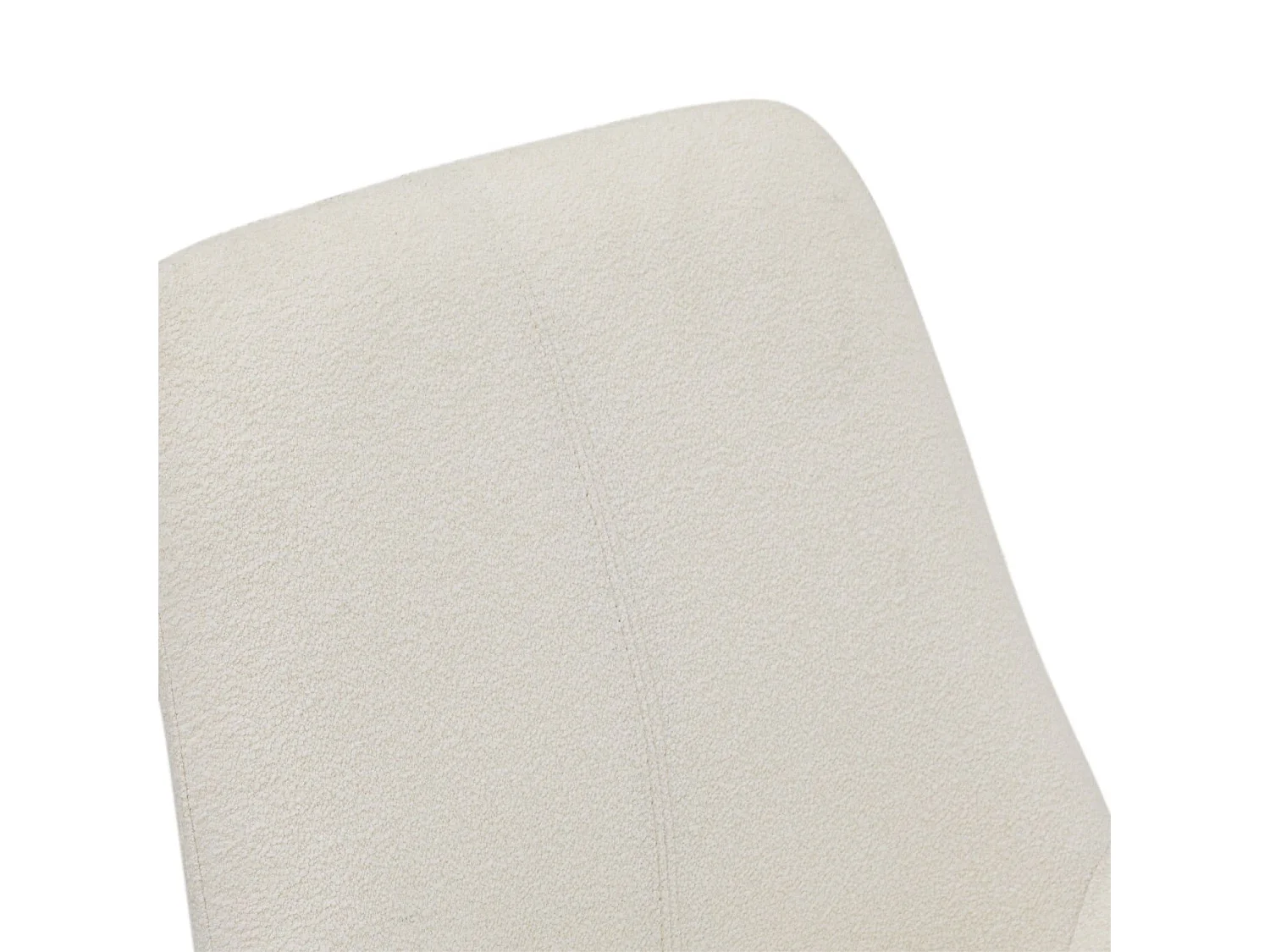 Lot de 2 chaises avec dossier Helena - Tissu bouclé et métal - Blanc