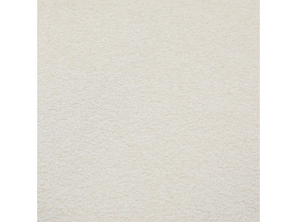 Set van 2 stoelen Helena - Met armleuning - Boucléstof & metaal - Wit