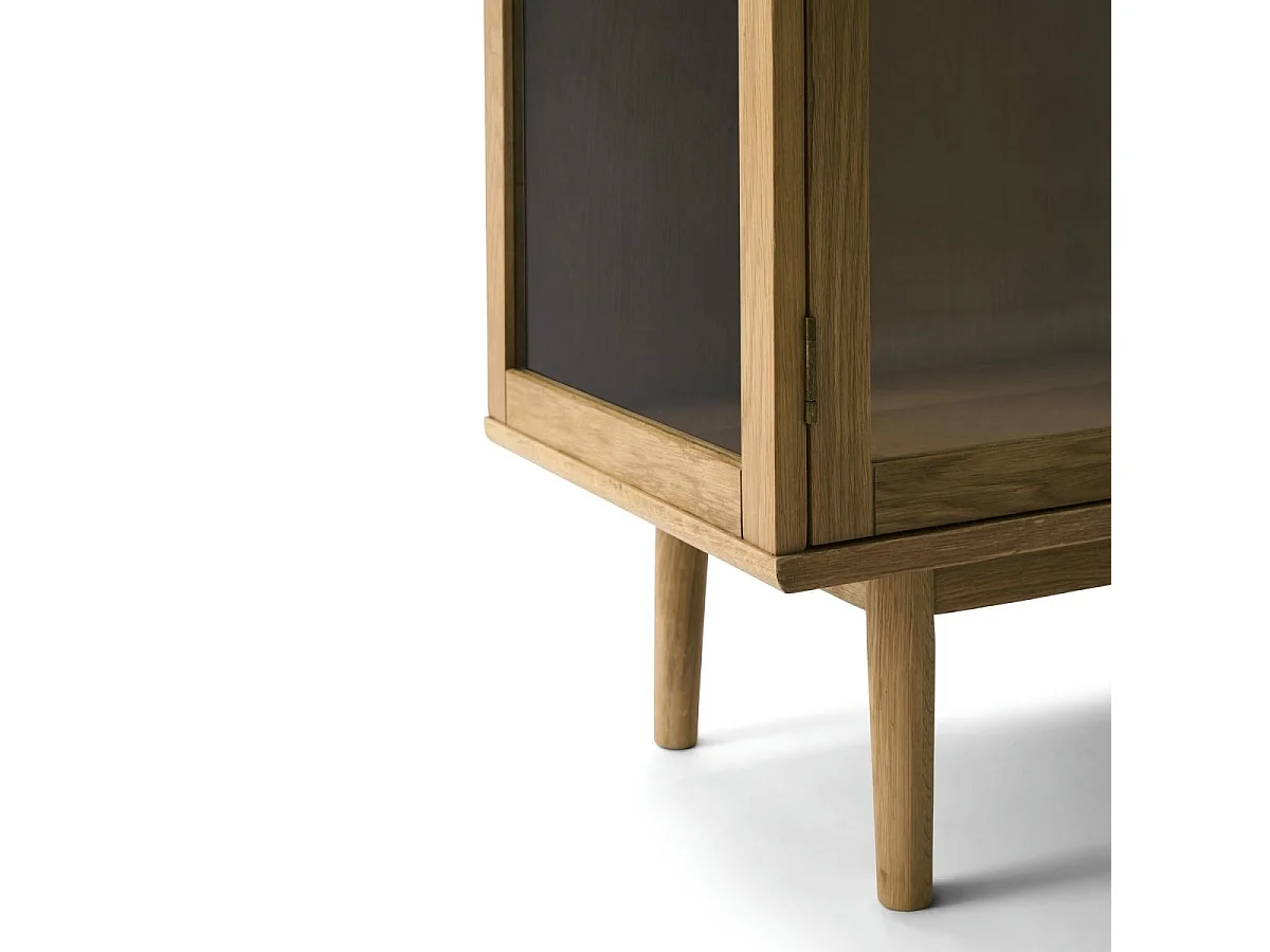 Buffet Svendborg - 3 portes - Chêne massif et verre - naturelle