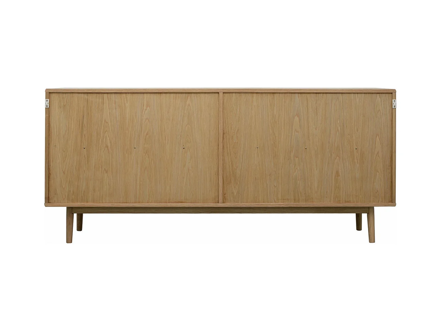 Sideboard 4 Türen Svendborg - Eichenholz & Glas - Natur