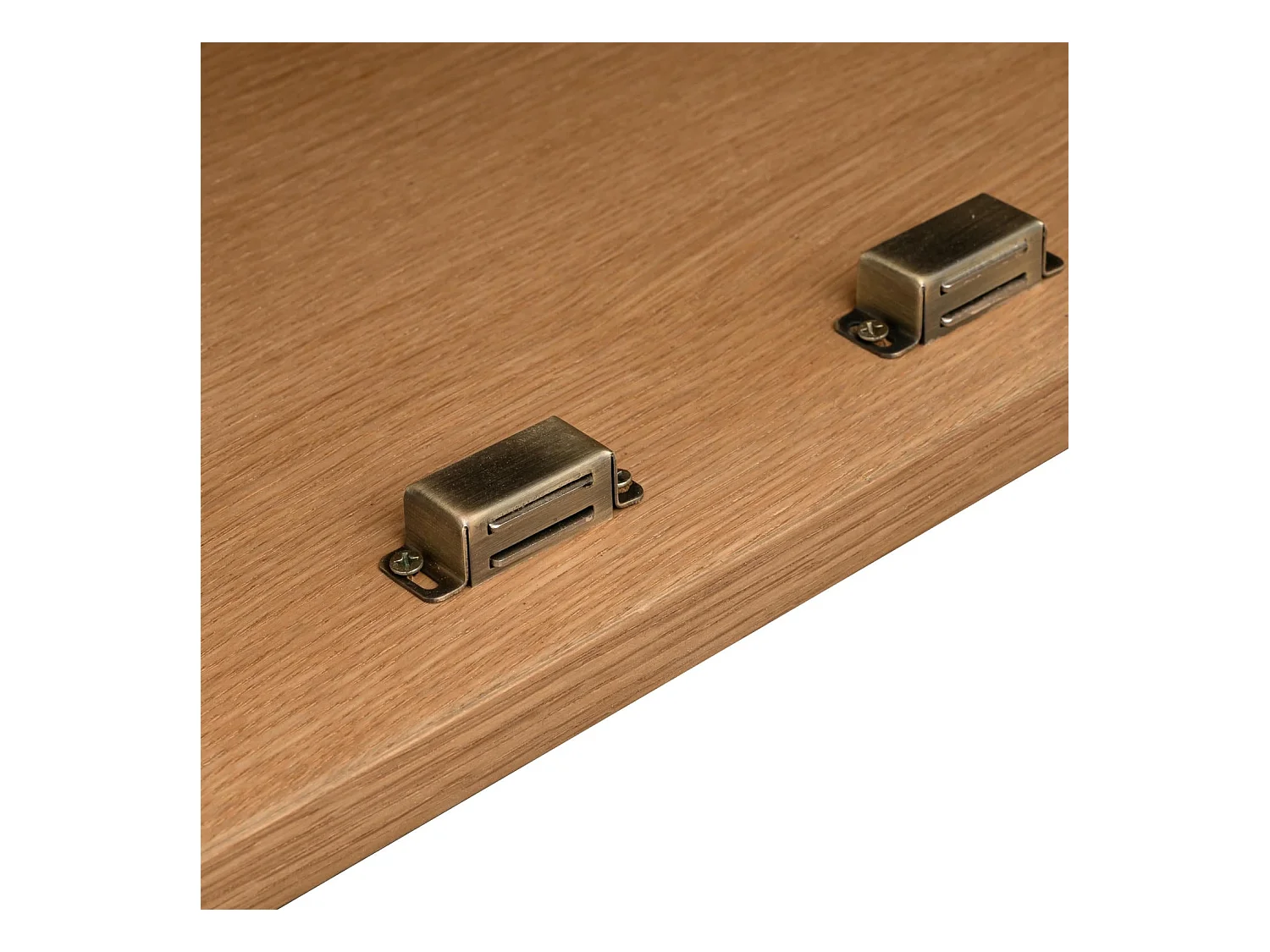 Highboard mit 2 Glastüren Svendborg - Eichenholz & Glas - Natur