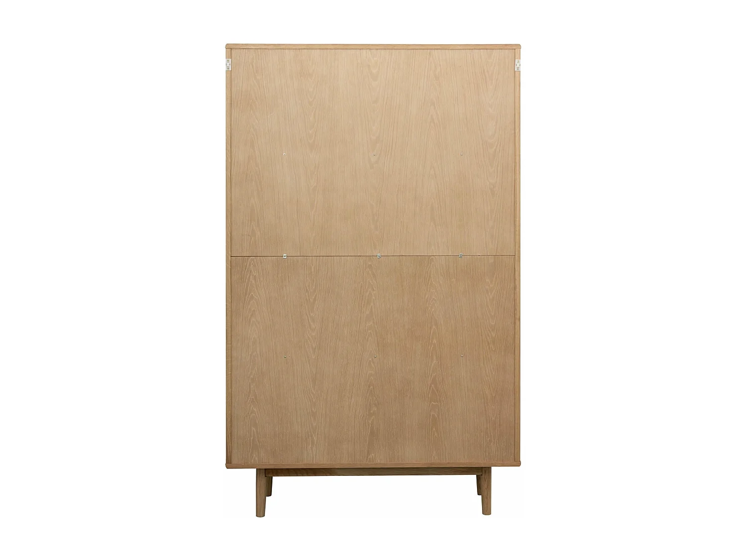 Vitrinekast Svendborg - 2 deuren, 4 planken - Massief eikenhout & glas - Natuurlijk