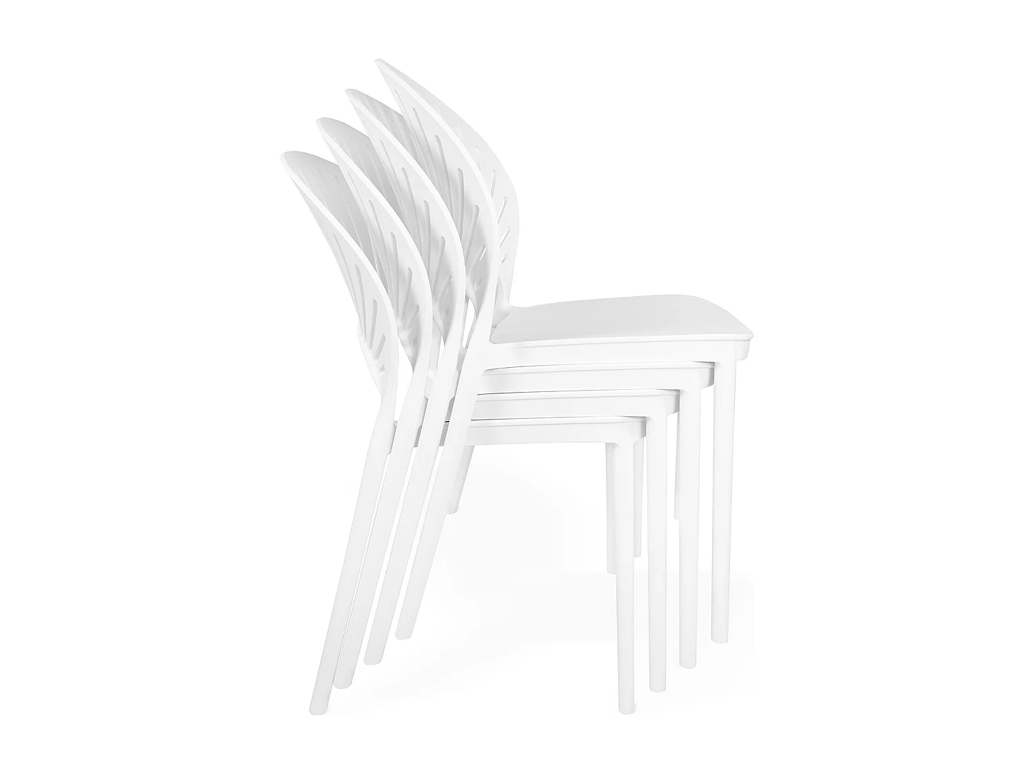 Sedia impilabile in plastica bianca – Sunny (2 Pz.)