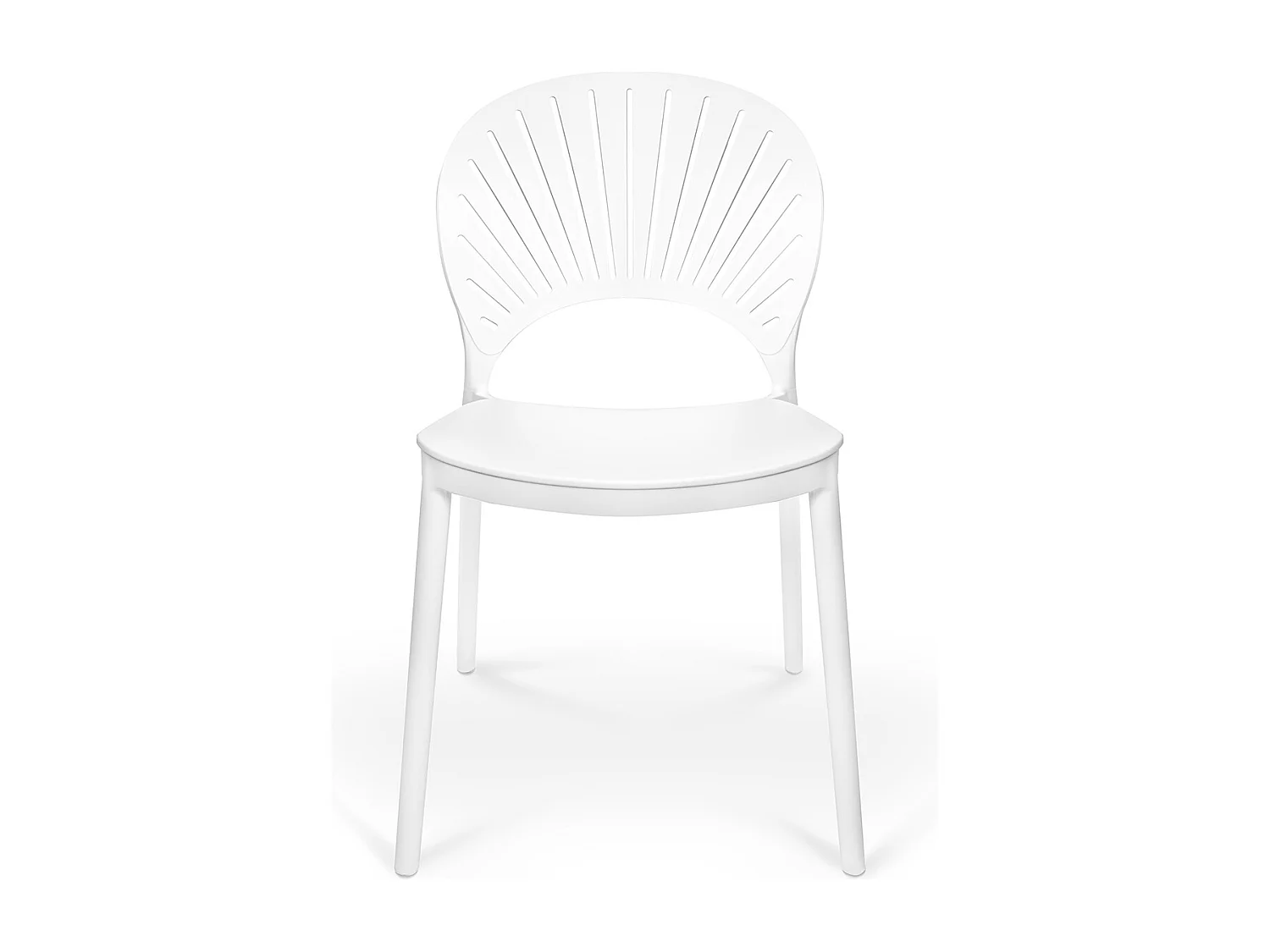 Sedia impilabile in plastica bianca – Sunny (2 Pz.)