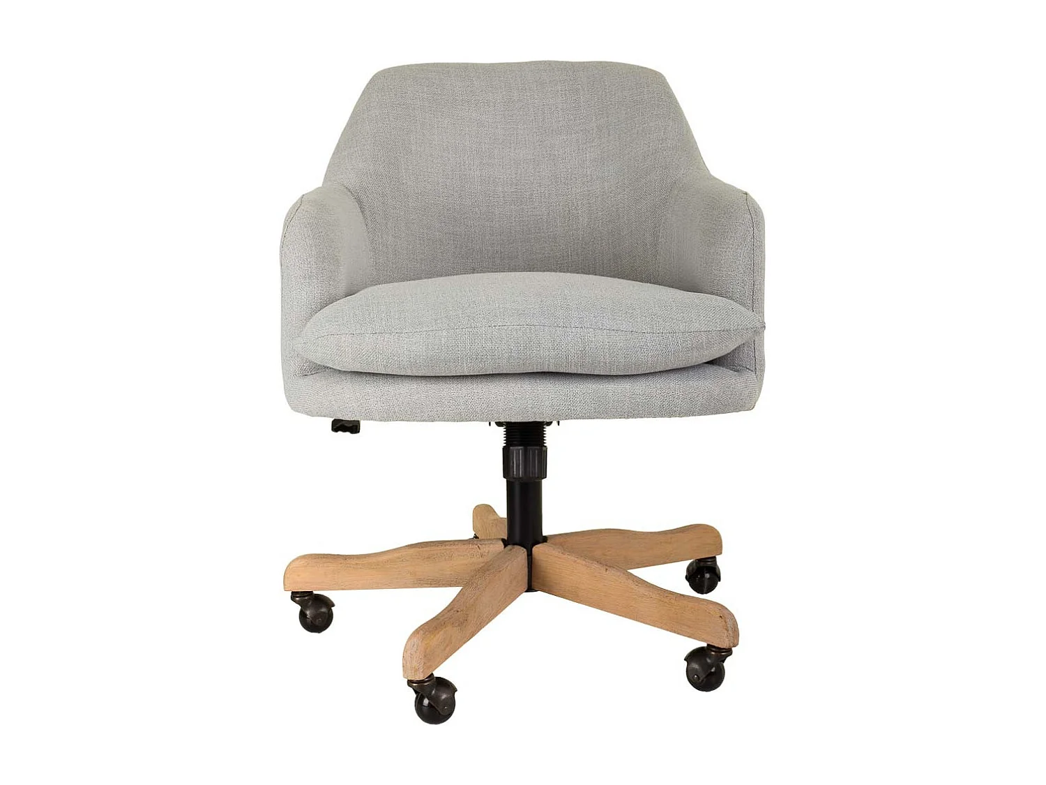 Silla de madera y tapizada con ruedas 60x60x40/93h cm