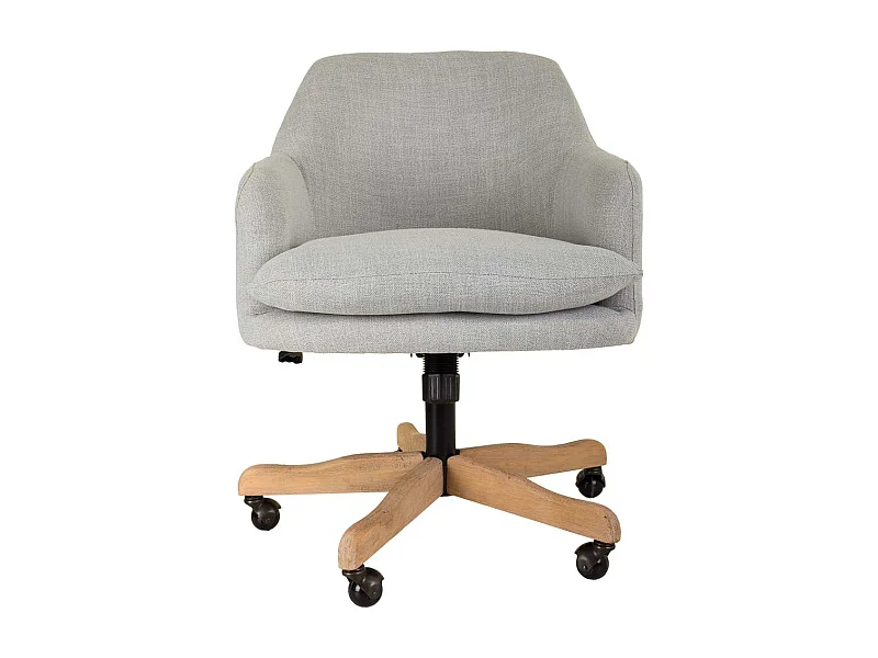 Stuhl aus Holz und gepolstert mit Rädern 60x60x40/93h cm