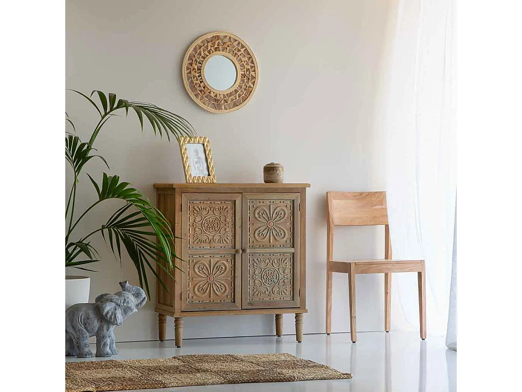 Esszimmerstuhl aus Holz mit natürlichem Finish 47x46x84