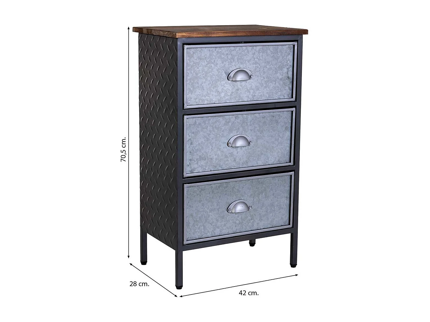 Mesita de noche42x28x70,5h cm