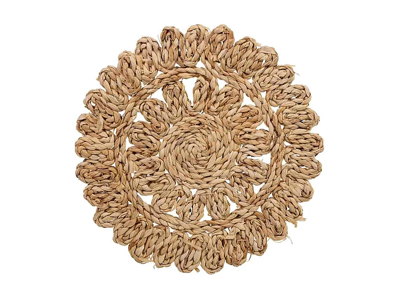 Base para descanso de panelas em fibra natural castanho 50x35x1,5h cm