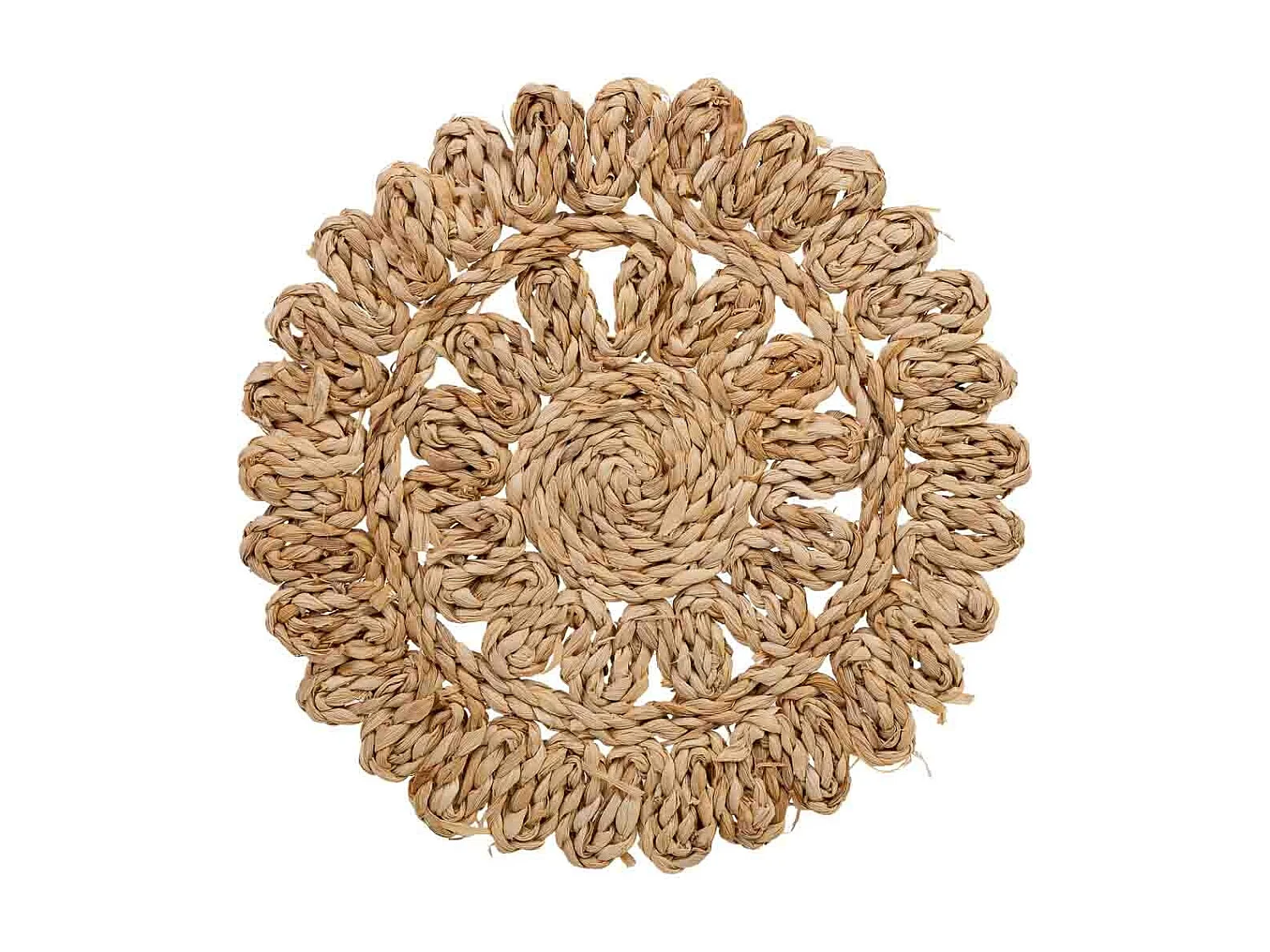 Salvamantel de fibra natural marrón 50x35x1,5h cm