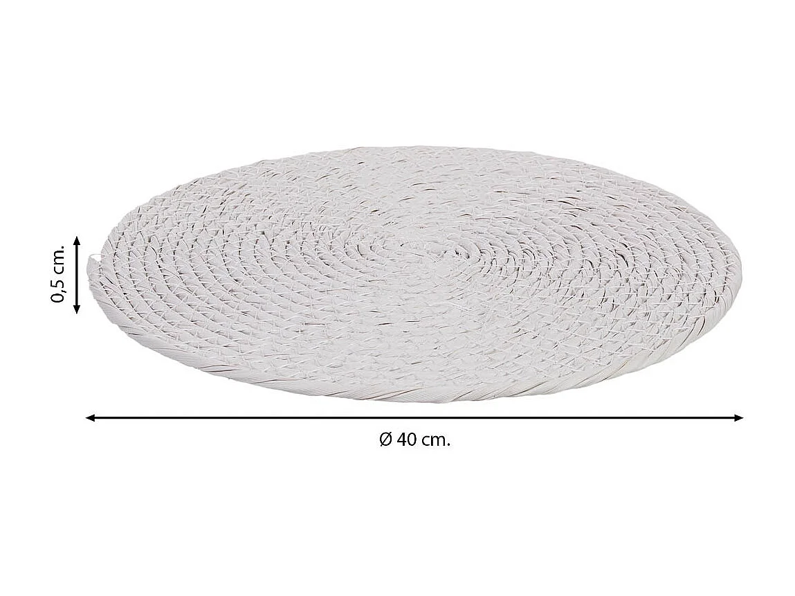 Salvamantel de cuerda plastificada trenzada D40x0,5h cm