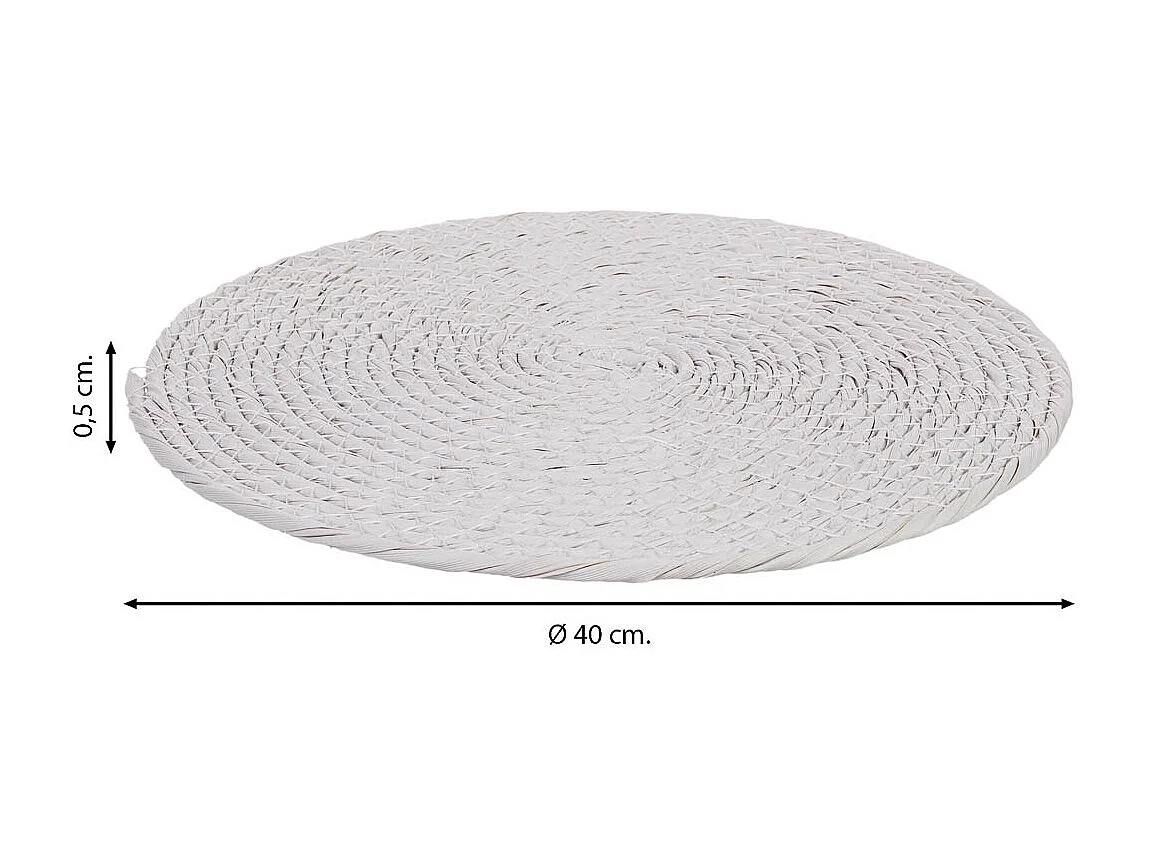 Salvamantel de cuerda plastificada trenzada D40x0,5h cm