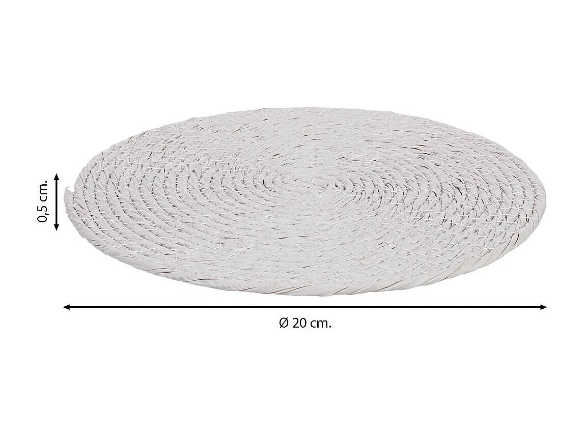 Base para panelas em corda plástica rebocada D20x0,5h cm