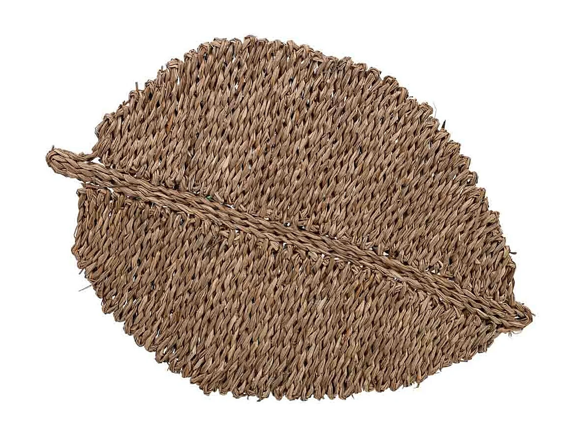 Base para descanso de panelas em fibra natural castanho 50x35x1,5h cm