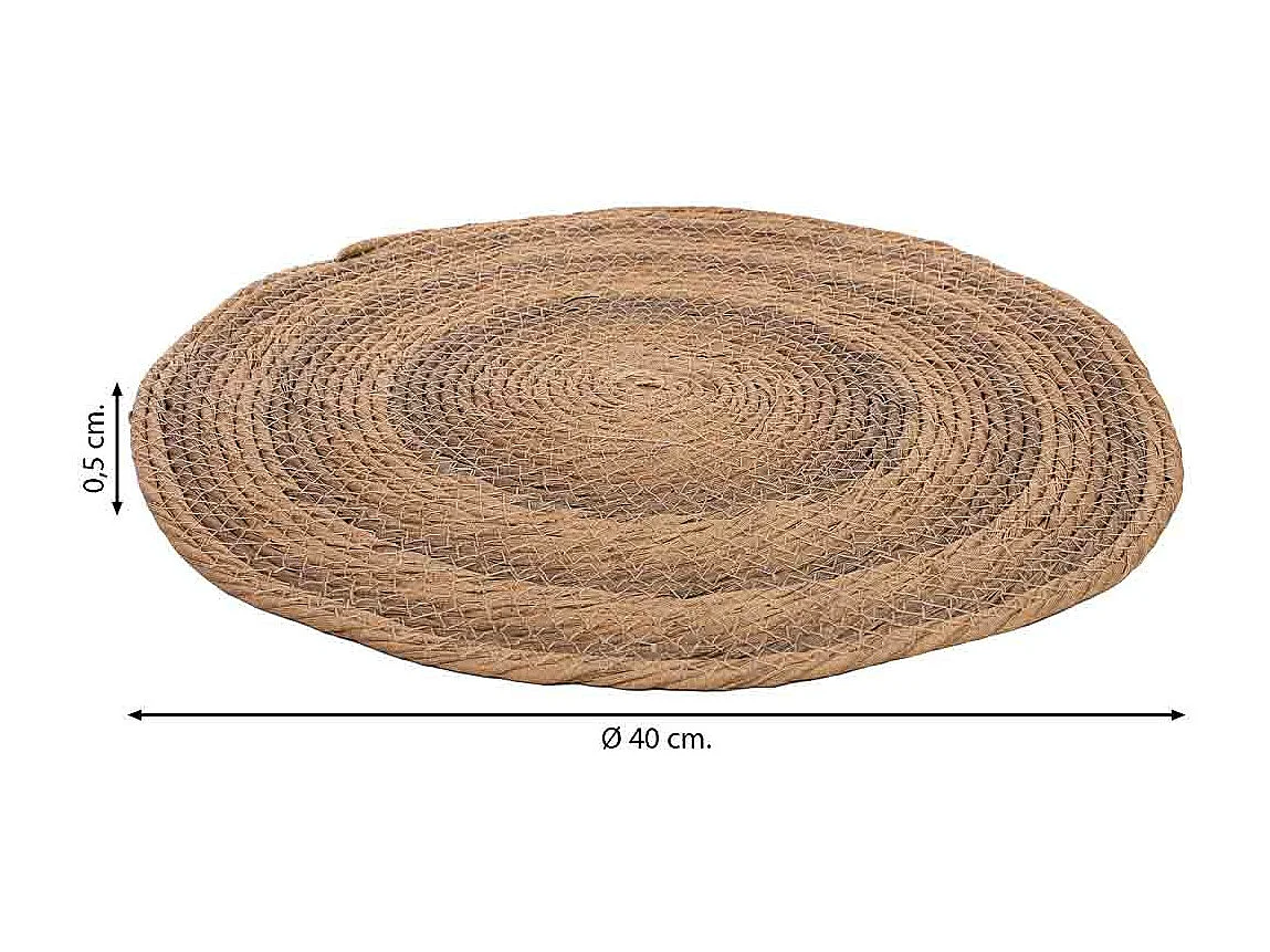 Salvamantel de cuerda plastificada trenzada D40x0,5h cm