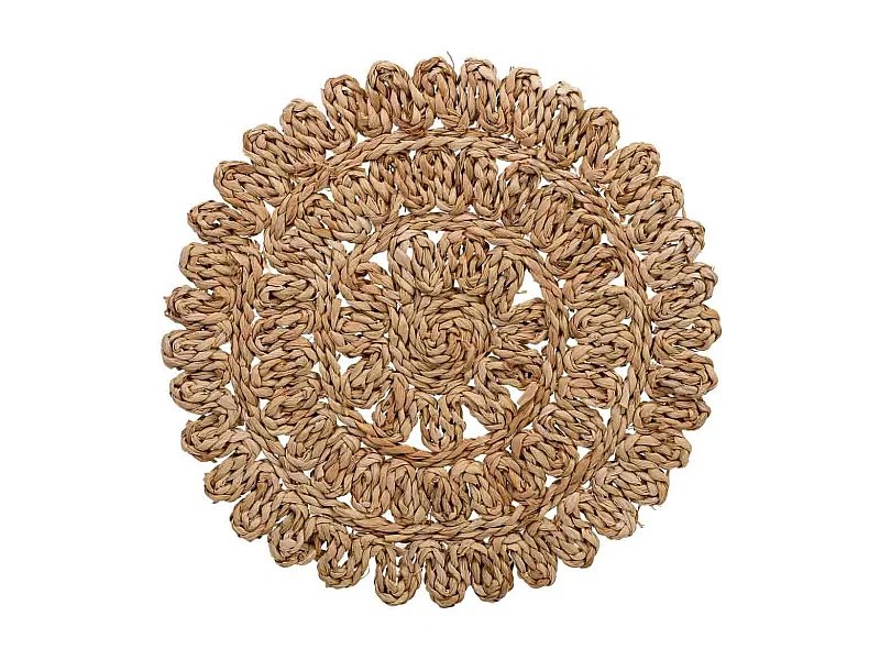 Base para descanso de panelas em fibra natural castanho 50x35x1,5h cm