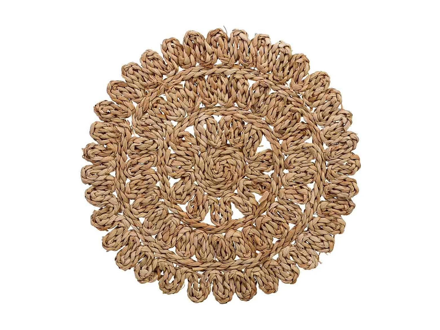 Base para descanso de panelas em fibra natural castanho 50x35x1,5h cm