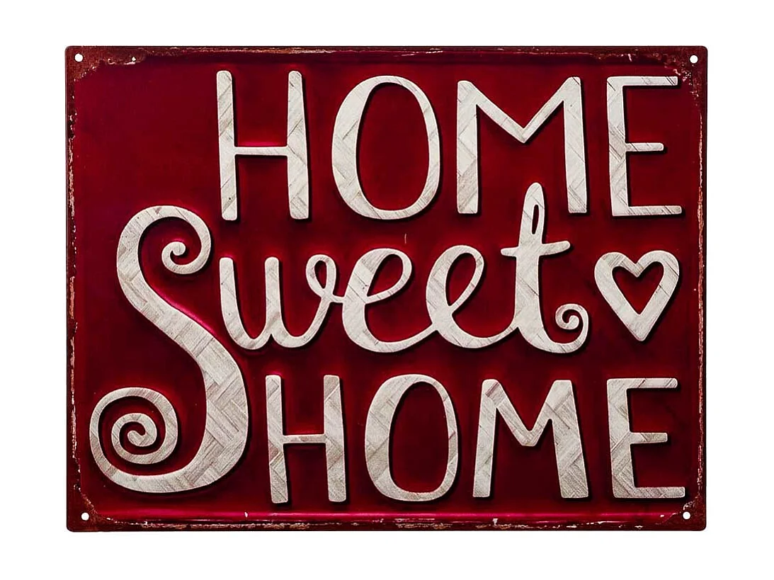 Rote Metallplatte 33x25x0,06h cm