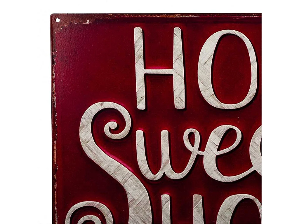 Rote Metallplatte 33x25x0,06h cm