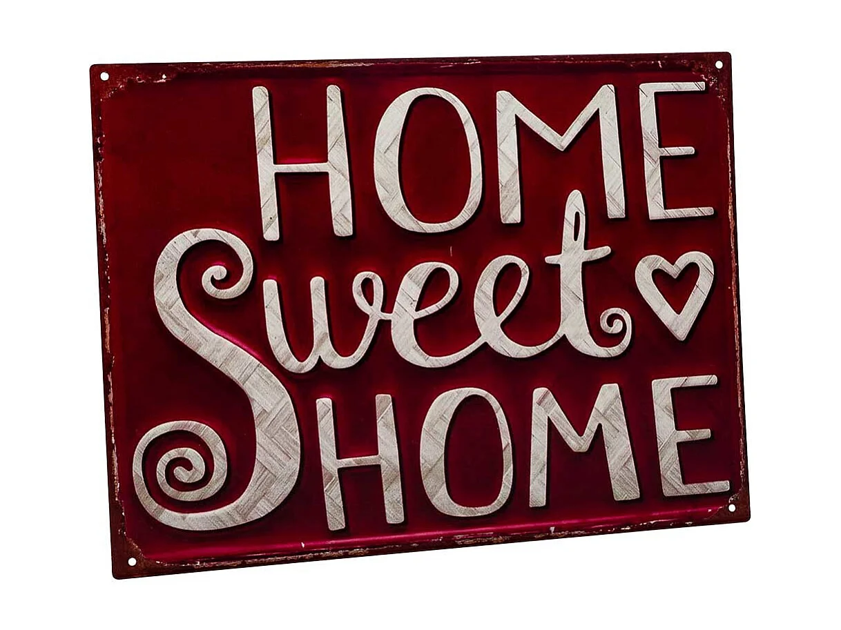 Placa de de metal roja 33x25x0,06