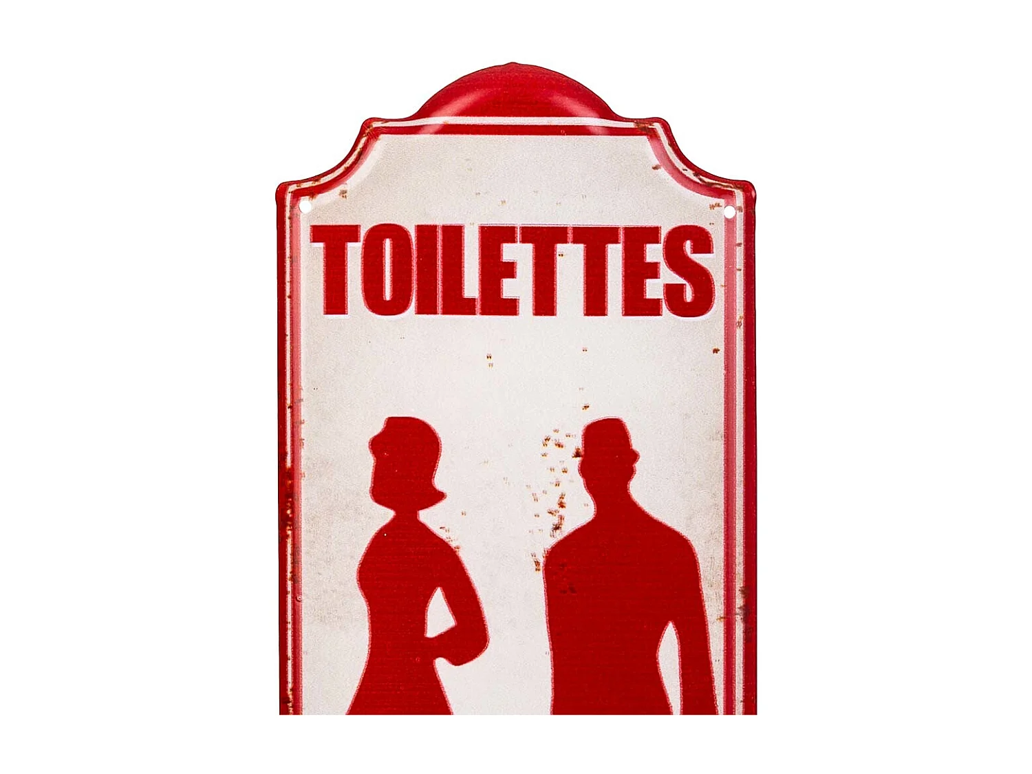 Placa de de metal roja 15x38x1