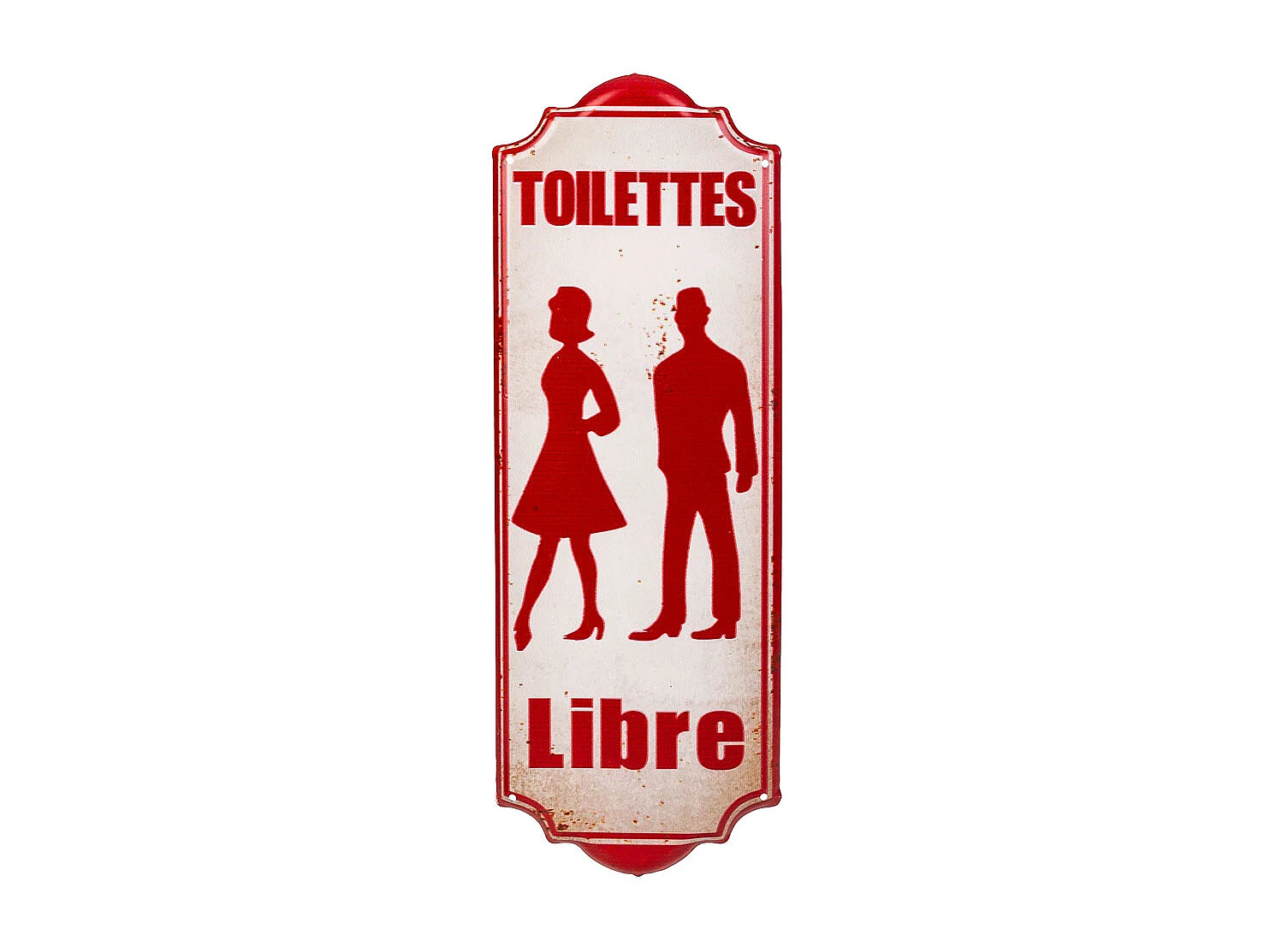 Placa de de metal roja 15x38x1