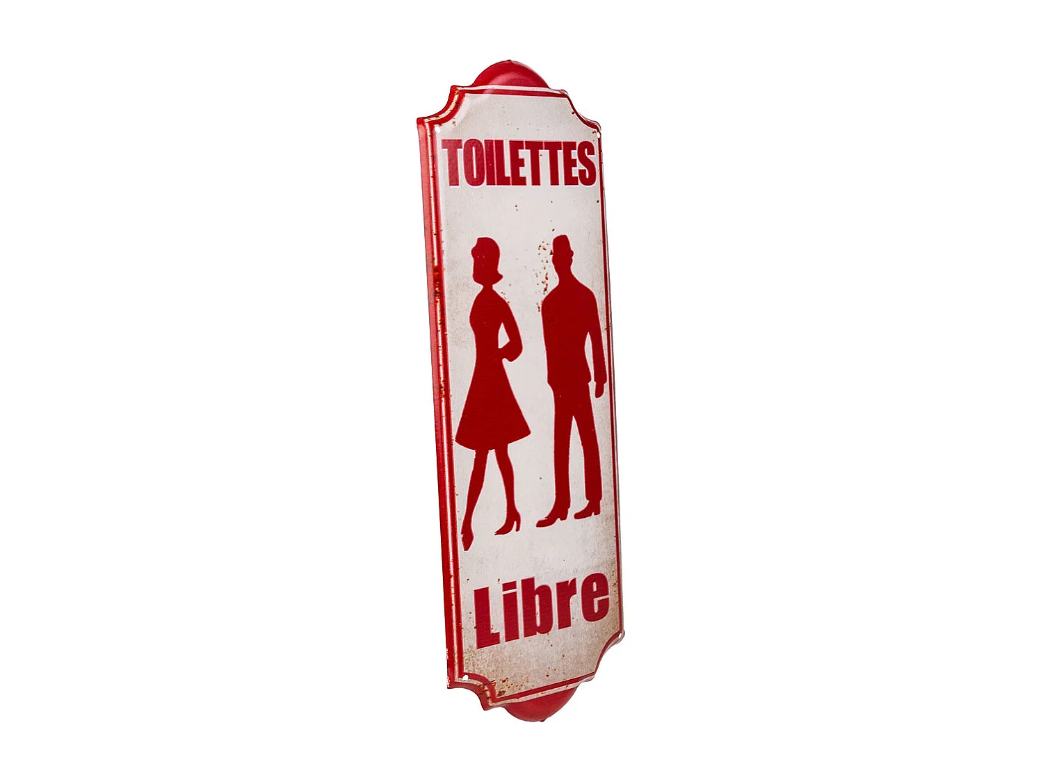 Placa de de metal roja 15x38x1