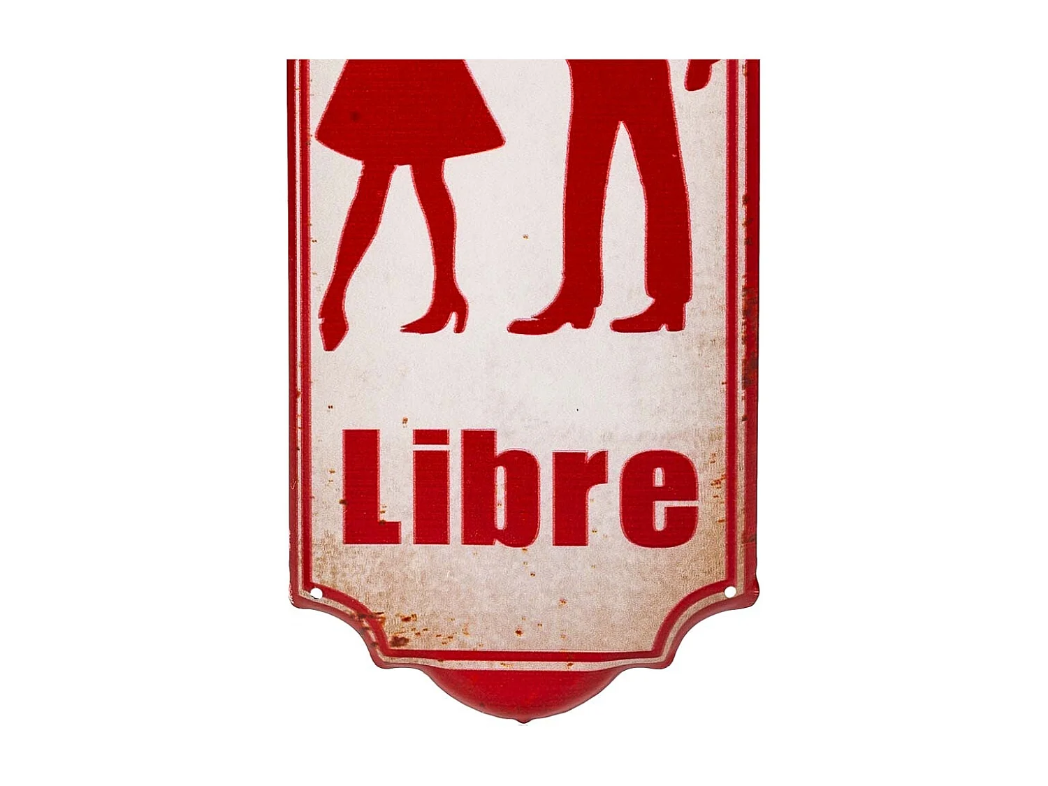 Placa de de metal roja 15x38x1